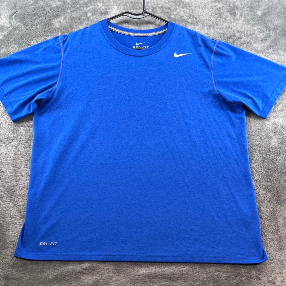 Nike Dri-FIT Mens Training Shirt Royal Blue Heather Large 835872-480